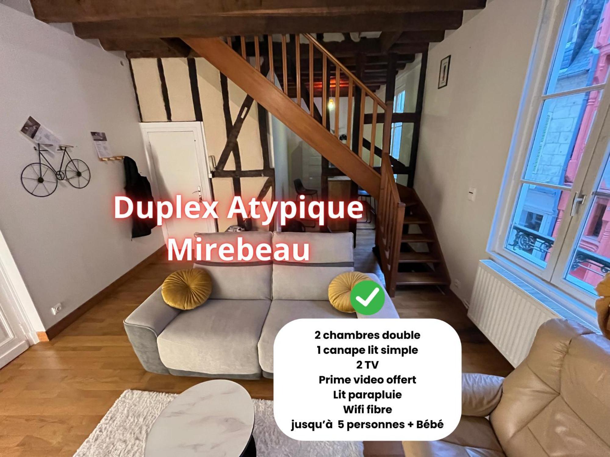 Апартаменти L'Atypique Mirebeau - T3 Duplex - Centre Historique Бурж Екстер'єр фото